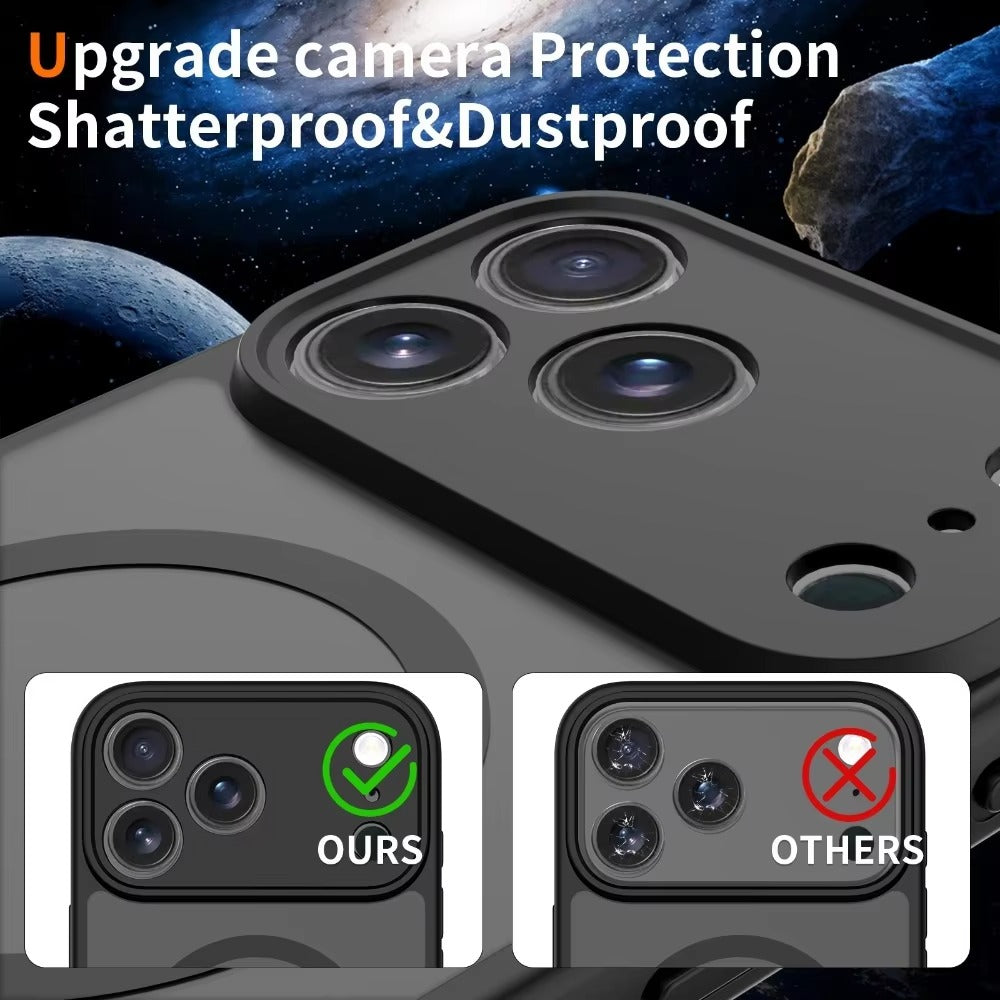 Luxury iPhone Case — Matte Translucent Magnetic Cover with Clear Lens Protection and MagSafe Wireless-Charging Safe Design