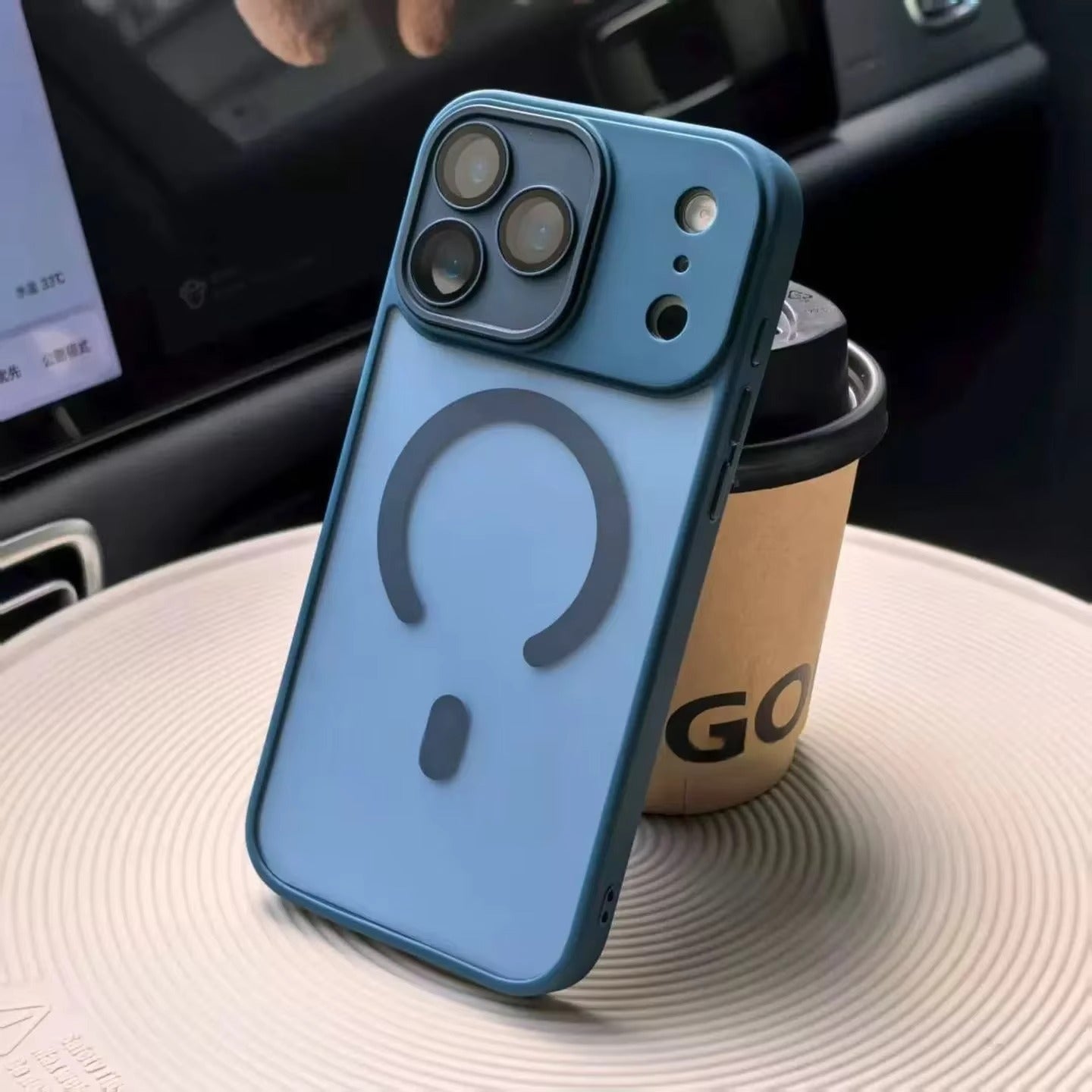 Luxury iPhone Case — Matte Translucent Magnetic Cover with Clear Lens Protection and MagSafe Wireless-Charging Safe Design