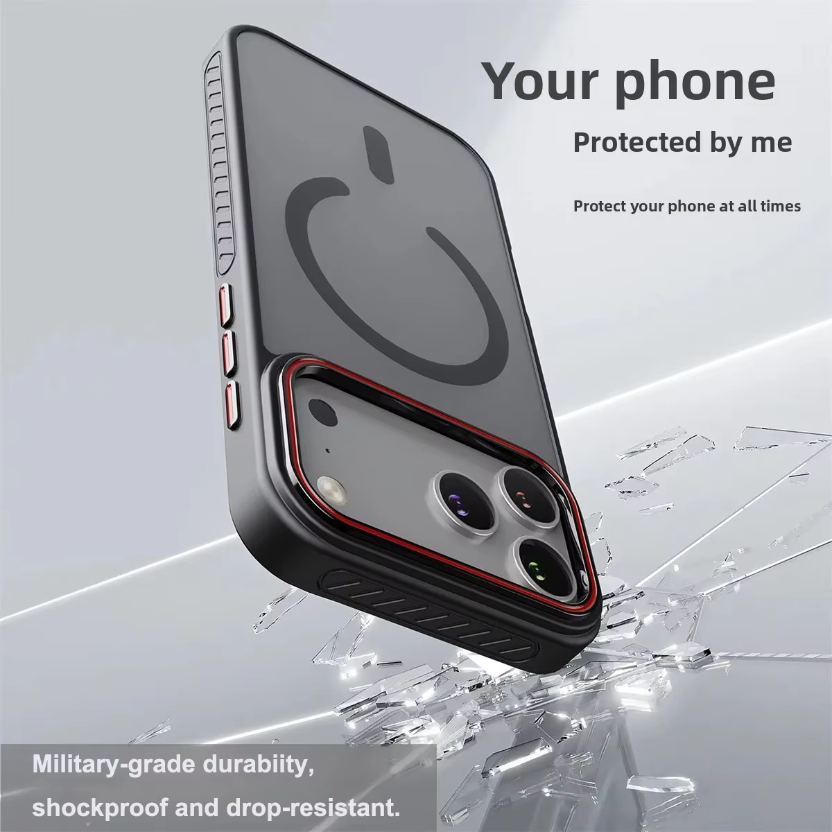 Luxury iPhone Case — Matte Transparent MagSafe Magnetic TPU+PC Shockproof Cover with Anti-Fingerprint Wireless-Charging Safe Design