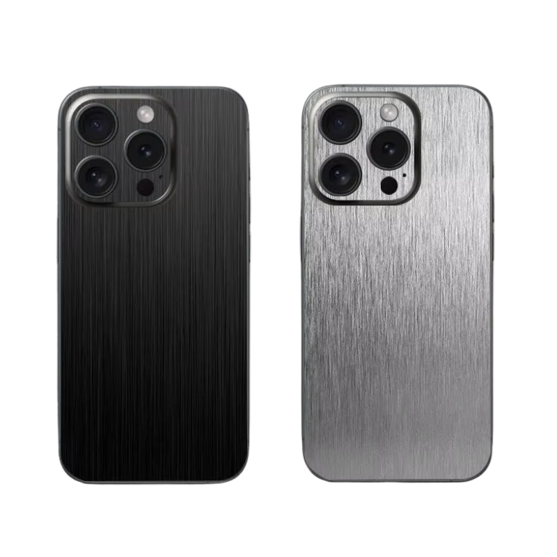 Luxury iPhone Case — Matte Wire-Drawing Back Film, Hydrogel Skin Protector Sticker with Slim Decal Wrap Design