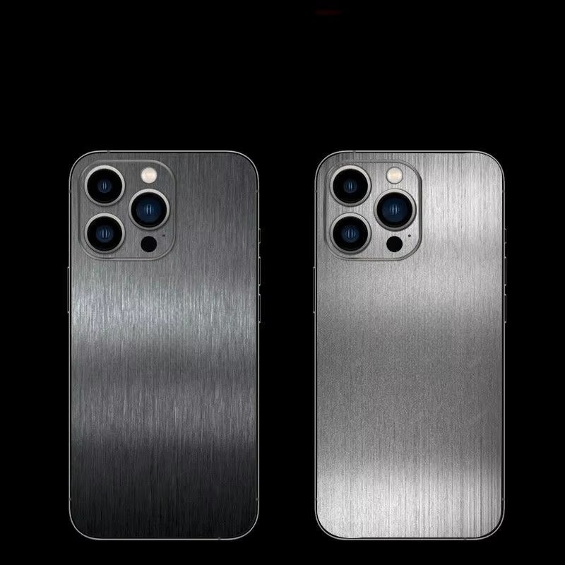 Luxury iPhone Case — Matte Wire-Drawing Back Film, Hydrogel Skin Protector Sticker with Slim Decal Wrap Design