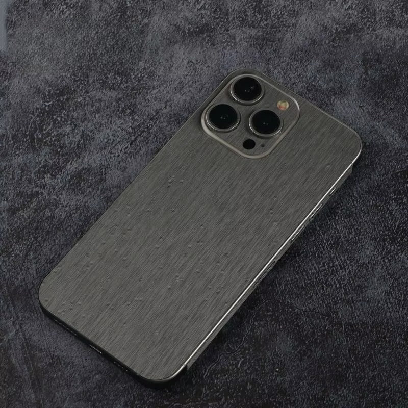 Luxury iPhone Case — Matte Wire-Drawing Back Film, Hydrogel Skin Protector Sticker with Slim Decal Wrap Design