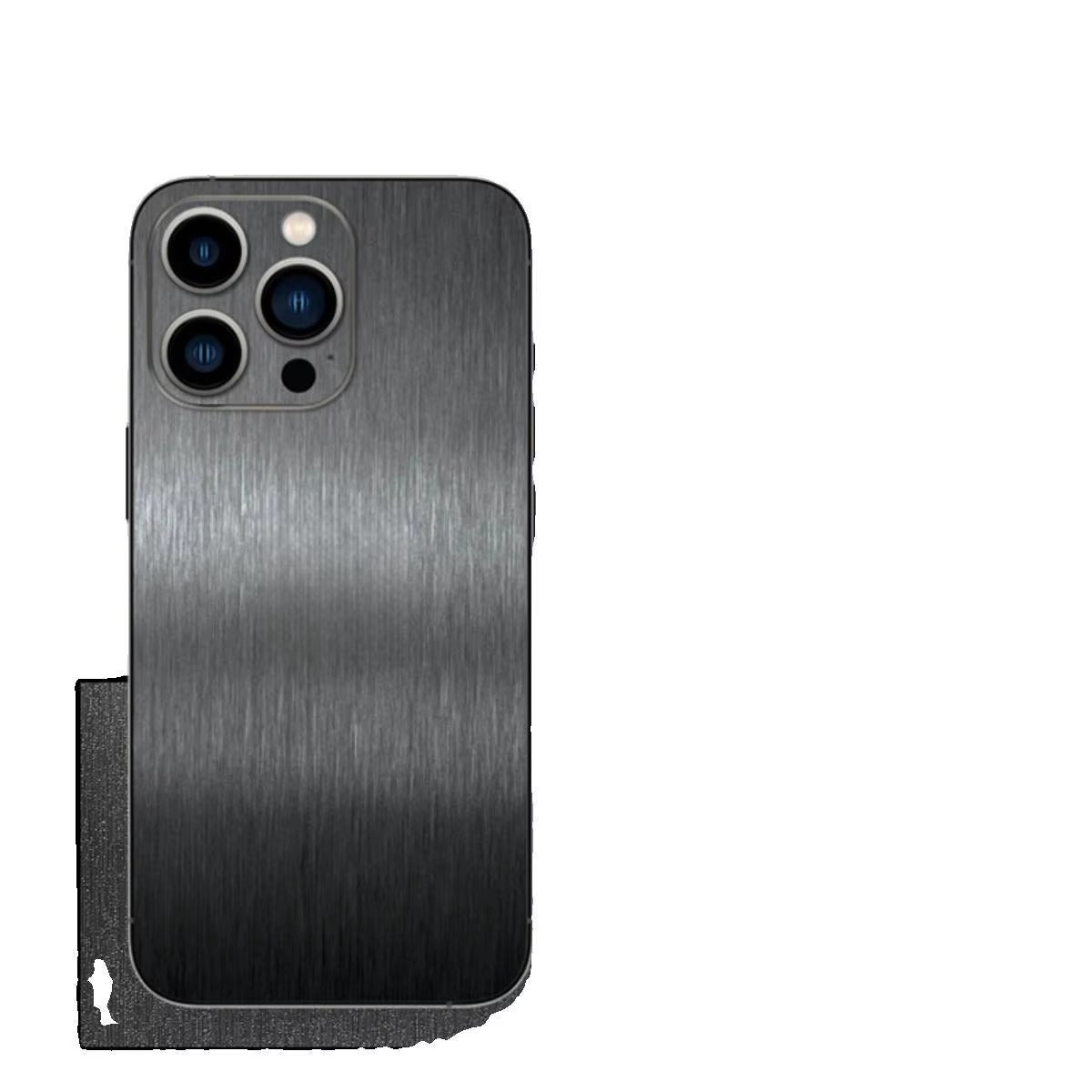 Luxury iPhone Case — Matte Wire-Drawing Back Film, Hydrogel Skin Protector Sticker with Slim Decal Wrap Design