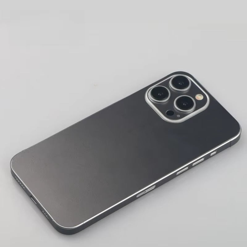 Luxury iPhone Case — Matte Wire-Drawing Back Film, Hydrogel Skin Protector Sticker with Slim Decal Wrap Design