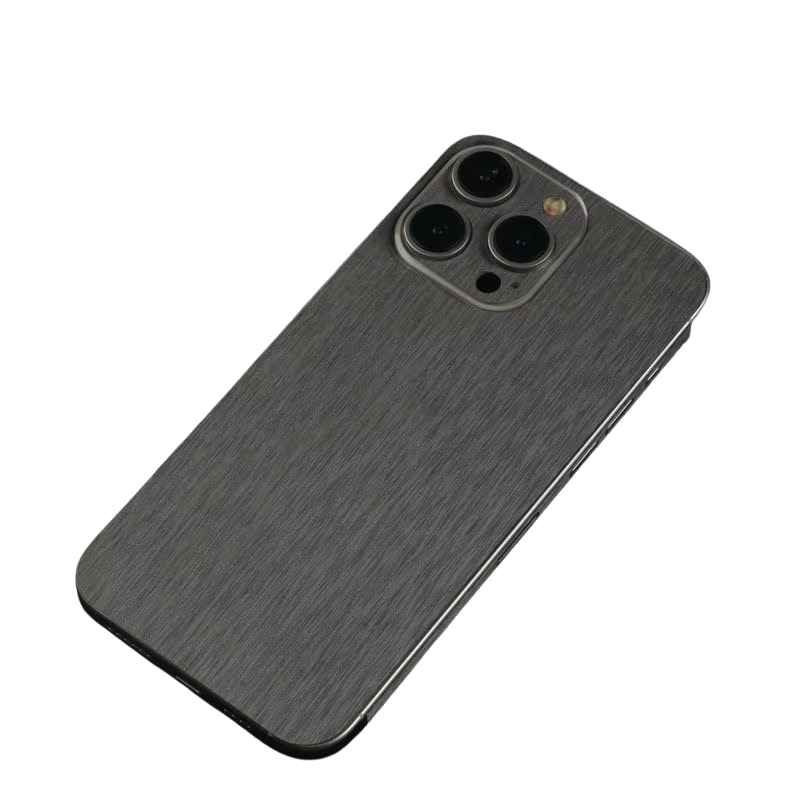 Luxury iPhone Case — Matte Wire-Drawing Back Film, Hydrogel Skin Protector Sticker with Slim Decal Wrap Design