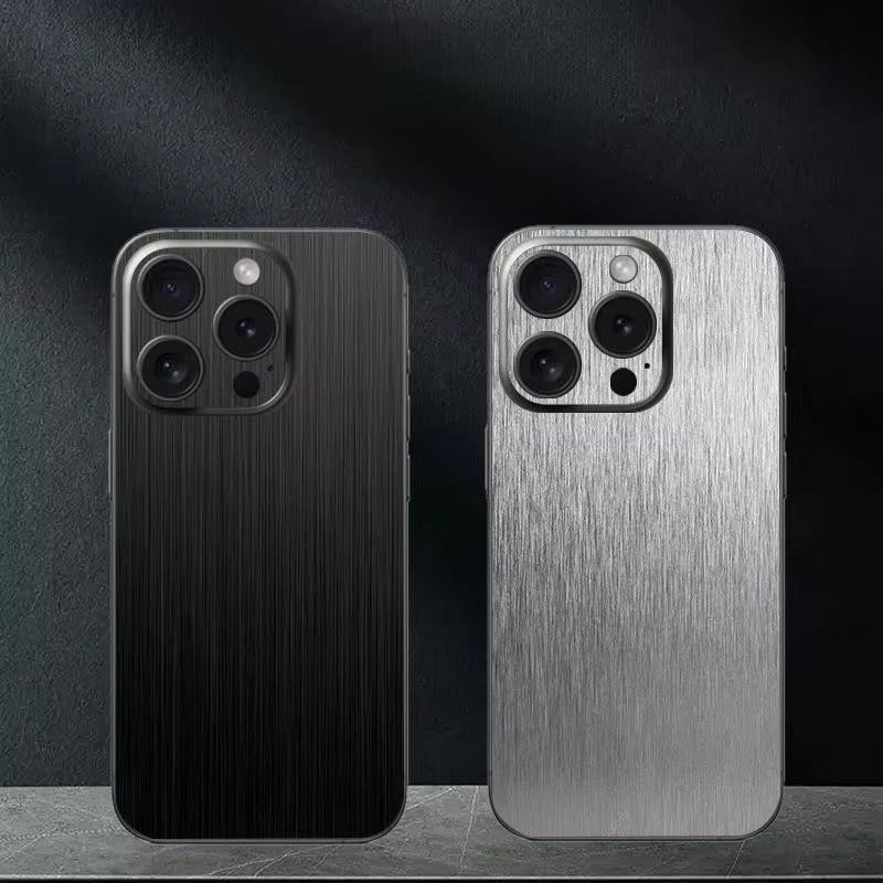 Luxury iPhone Case — Matte Wire-Drawing Back Film, Hydrogel Skin Protector Sticker with Slim Decal Wrap Design