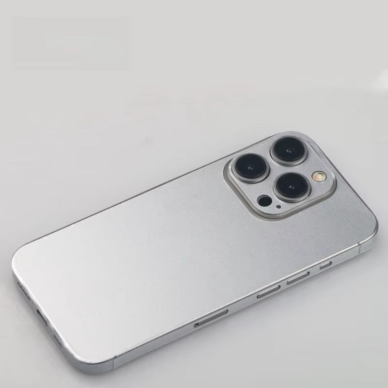 Luxury iPhone Case — Matte Wire-Drawing Back Film, Hydrogel Skin Protector Sticker with Slim Decal Wrap Design