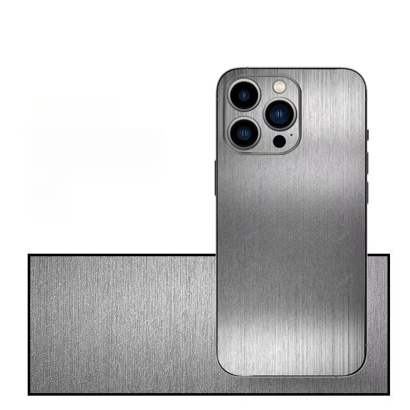 Luxury iPhone Case — Matte Wire-Drawing Back Film, Hydrogel Skin Protector Sticker with Slim Decal Wrap Design