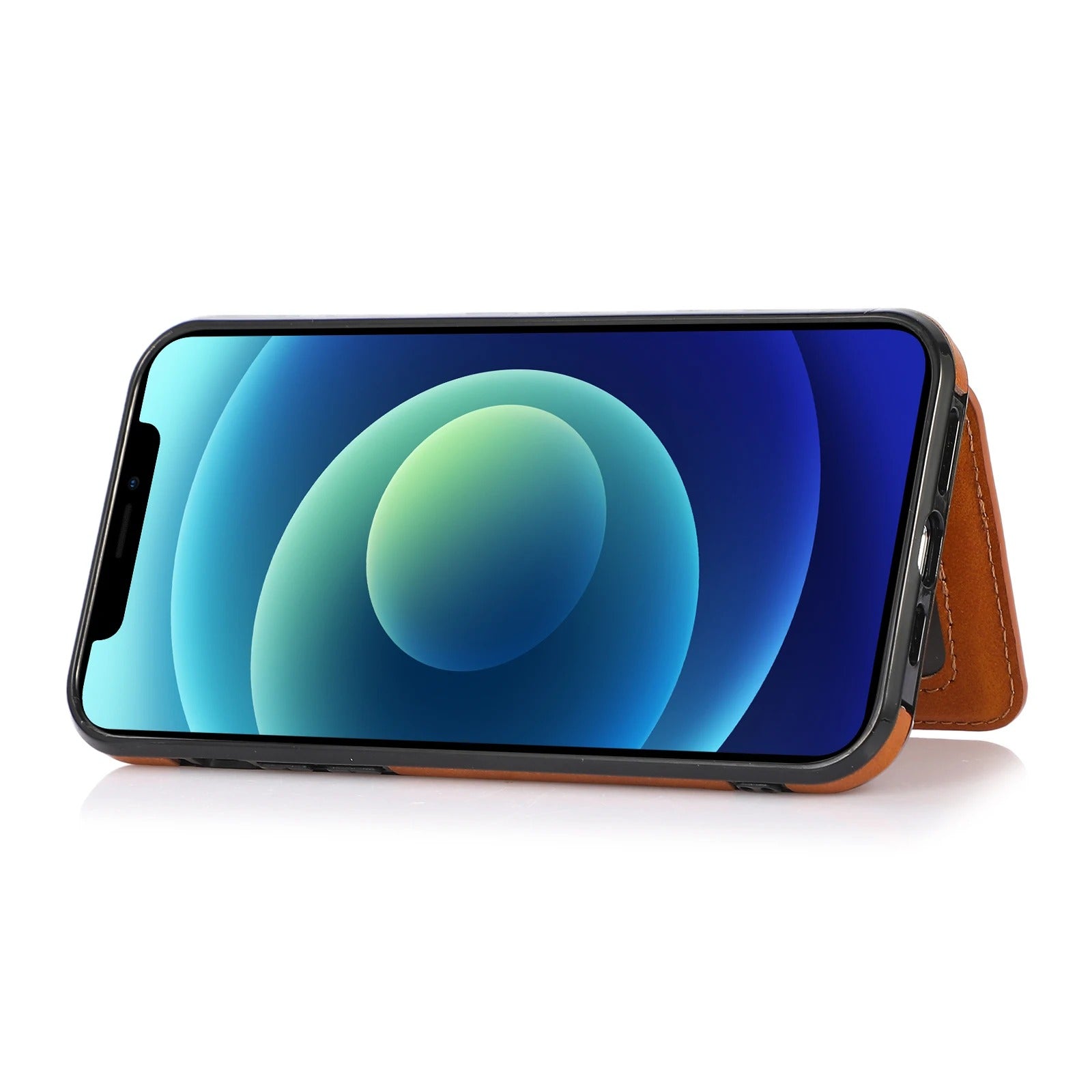 Luxury iPhone Case — PU Leather Flip Wallet with Card Holder, Shockproof Magnetic Car-Mount Ready Design, Full Access Protective Cover