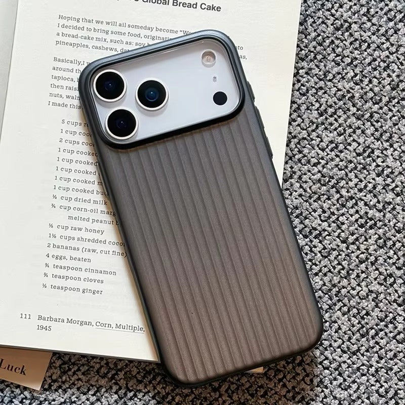 Luxury iPhone Case — Plating 3D Luggage-Stripe MagSafe Cover with Shockproof Matte Design and Wireless-Charging Safe Protection