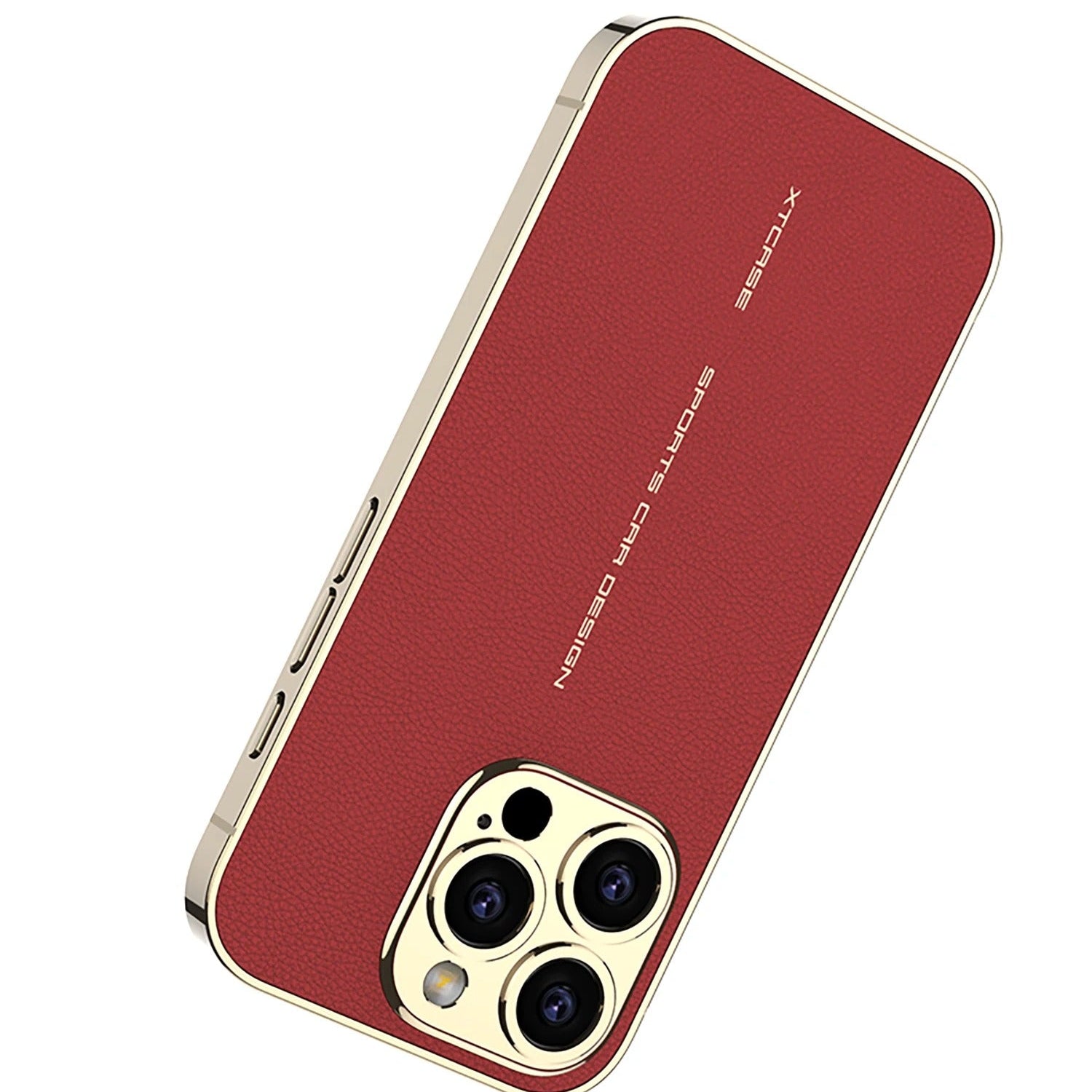 Luxury iPhone Case — Plating Leather Full-Coverage Back Cover with All-Inclusive Lens Protection, Shockproof Anti-Fingerprint Anti-Scratch Design