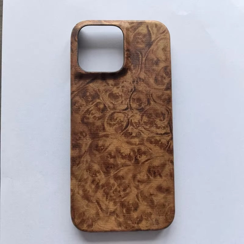 Luxury iPhone Case — Premium Walnut, Cherry, Rosewood or Bamboo Wooden Back Cover with Dustproof Half-Wrapped Protection and Natural Craftsmanship