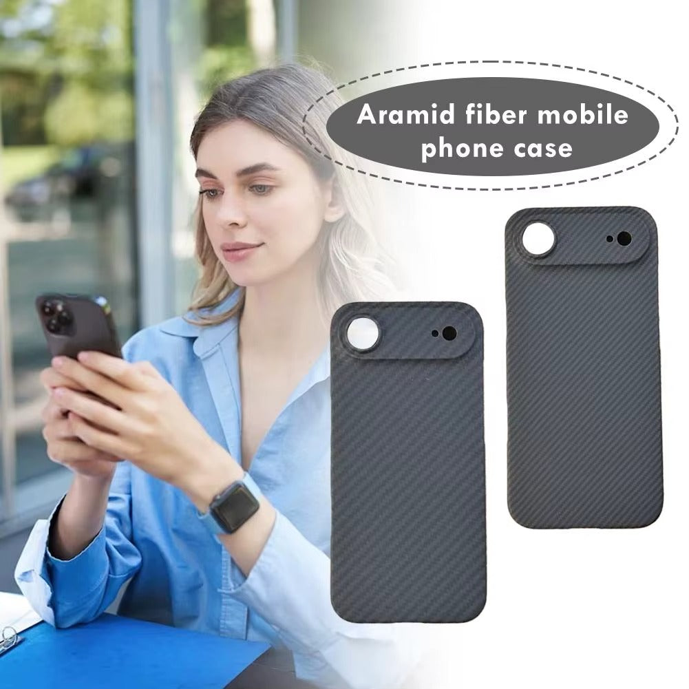 Luxury iPhone Case — Real Aramid Carbon Fiber MagSafe Cover with Shockproof Protection, Anti-Fingerprint Anti-Scratch Lightweight Design