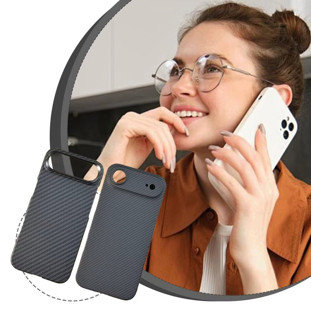 Luxury iPhone Case — Real Aramid Carbon Fiber MagSafe Cover with Shockproof Protection, Anti-Fingerprint Anti-Scratch Lightweight Design