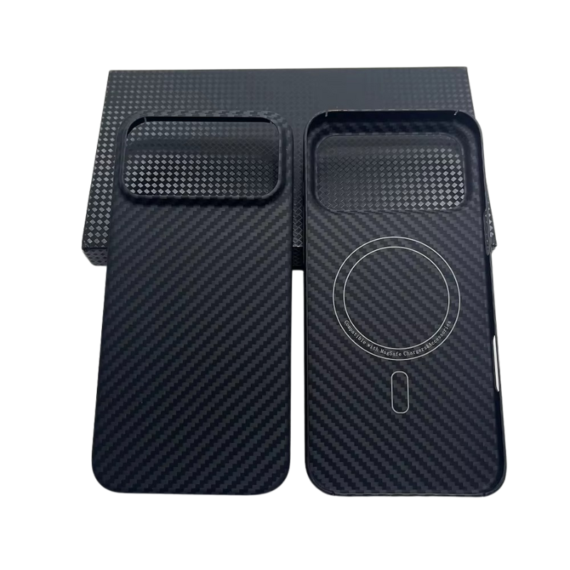Luxury iPhone Case — Real Aramid Carbon Fiber MagSafe Cover with Ultra-Thin Full-Coverage Protection, Lightweight Durable Design and Camera Guard