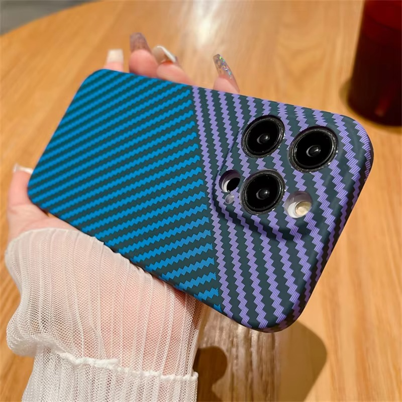 Luxury iPhone Case — Real Aramid Carbon Fiber Ultra-Thin Lightweight Cover with Shockproof Dustproof Protection & Precision-Cut Premium Design