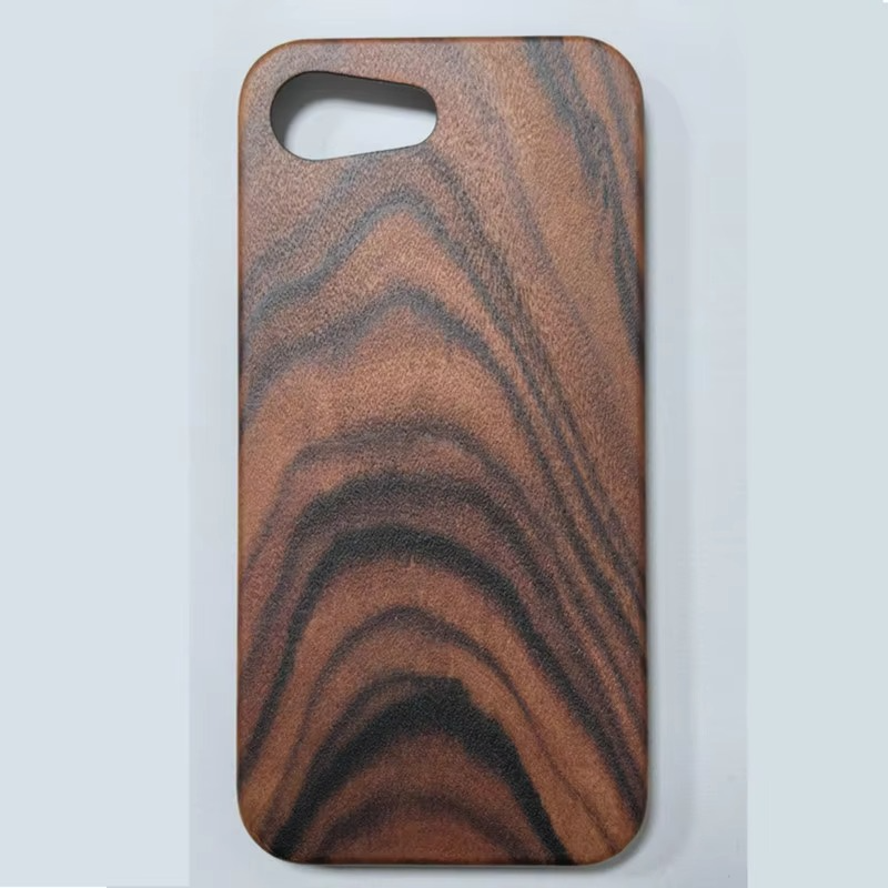 Luxury iPhone Case — Real Walnut, Ebony, Bamboo & Rosewood Wooden Back Cover with Dustproof Half-Wrapped Hard Protection