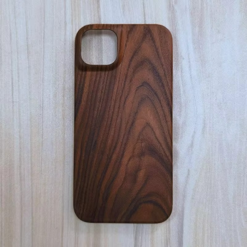 Luxury iPhone Case — Real Walnut, Ebony, Bamboo & Rosewood Wooden Back Cover with Dustproof Half-Wrapped Hard Protection