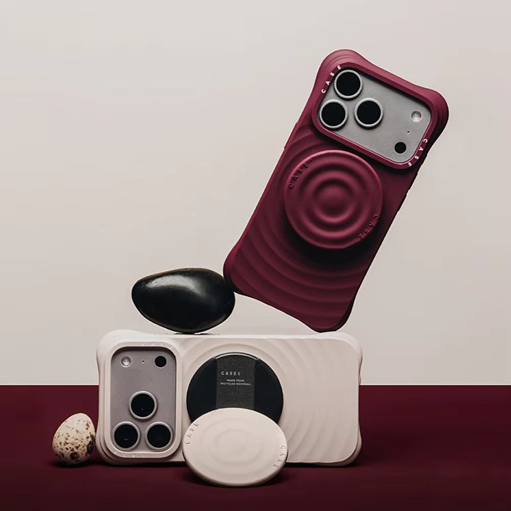 Luxury iPhone Case — Ripple Silicone Engraved Letters Cover, MagSafe Magnetic Wireless Charging, Anti-Fall Shockproof Protection