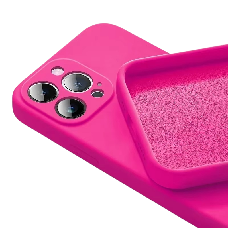 Luxury iPhone Case — Silicone Anti-Skid Shockproof Cover, Full Lens Protection, Anti-Fingerprint, Anti-Scratch, Dustproof, Soft Matte Finish