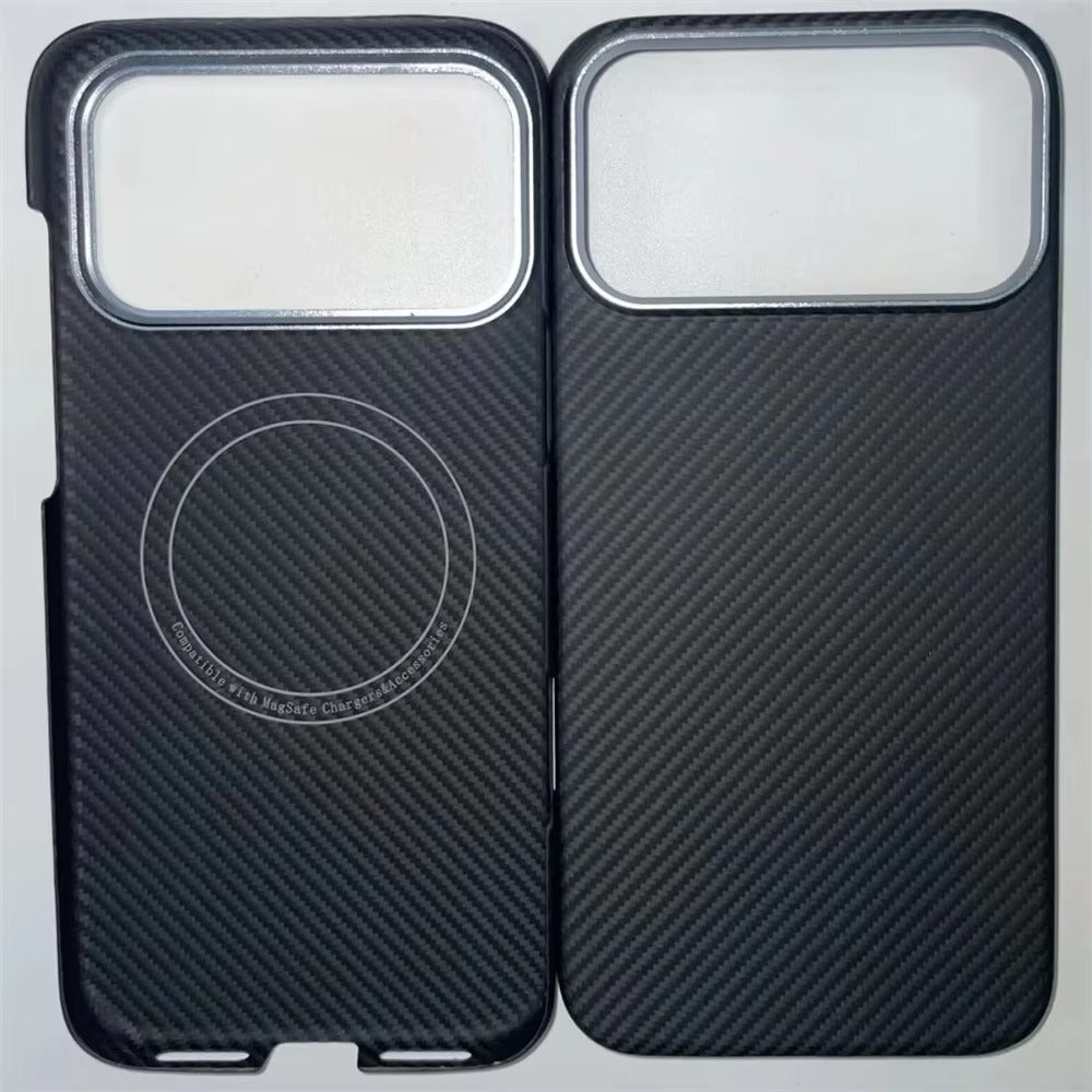 Luxury iPhone Case — Slim Aramid Fiber MagSafe Cover with Lightweight Case-Less Touch Feel and Durable Protective Design