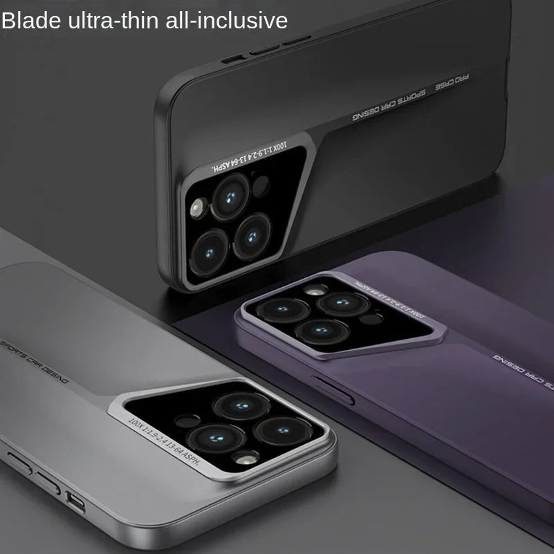 Luxury iPhone Case — Slim Matte Full-Coverage Hard PC Cover with Fine-Hole Lens Protection, Shockproof Anti-Fingerprint Lightweight Tough Design