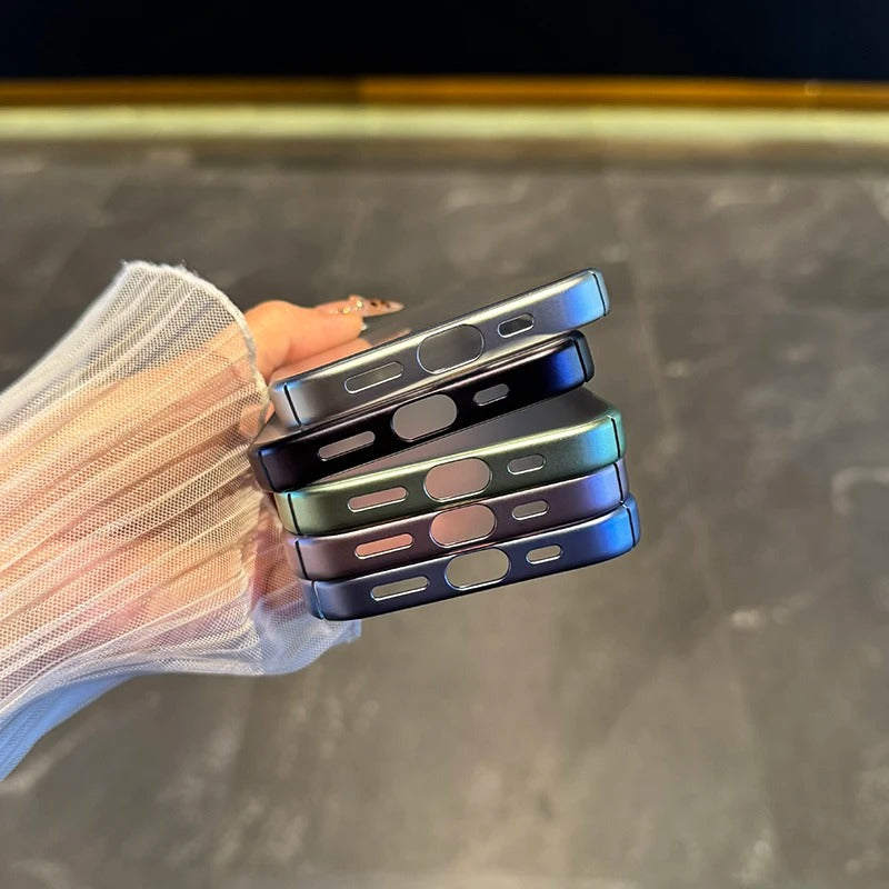 Luxury iPhone Case — UV Matte Transparent Hard PC Cover with Shockproof Protection, Anti-Fingerprint Anti-Scratch Dustproof Lightweight Design