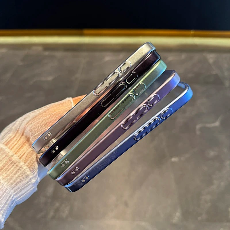 Luxury iPhone Case — UV Matte Transparent Hard PC Cover with Shockproof Protection, Anti-Fingerprint Anti-Scratch Dustproof Lightweight Design