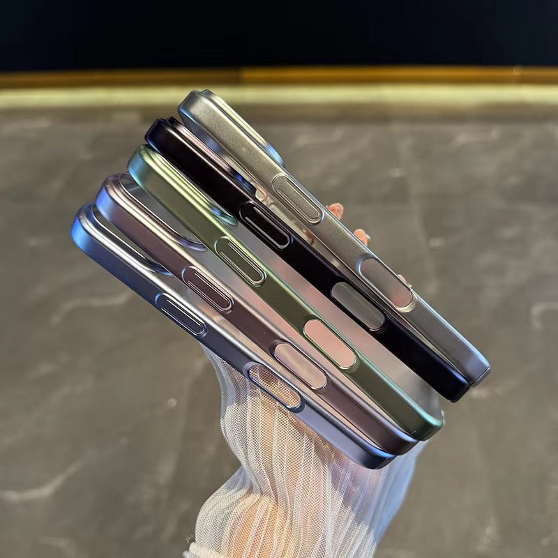 Luxury iPhone Case — UV Matte Transparent Hard PC Cover with Shockproof Protection, Anti-Fingerprint Anti-Scratch Dustproof Lightweight Design