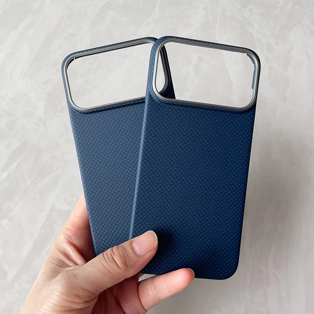 Luxury iPhone Case — Ultra-Thin Aramid Carbon Fiber MagSafe Cover with Kevlar-Grade Protection, Shock-Resistant Slim Design and Washable Finish