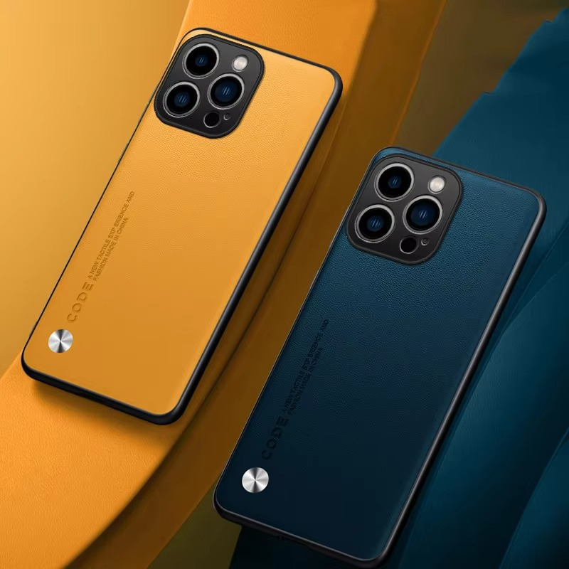 Luxury iPhone Case — Ultra-Thin Leather Soft Back Cover with Shockproof Anti-Fingerprint Non-Slip Plain Design