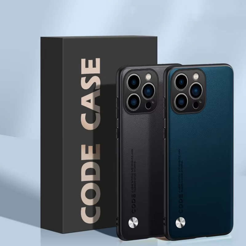 Luxury iPhone Case — Ultra-Thin Leather Soft Back Cover with Shockproof Anti-Fingerprint Non-Slip Plain Design