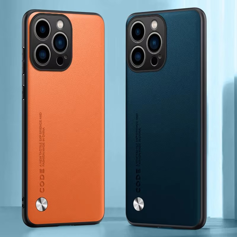 Luxury iPhone Case — Ultra-Thin Leather Soft Back Cover with Shockproof Anti-Fingerprint Non-Slip Plain Design