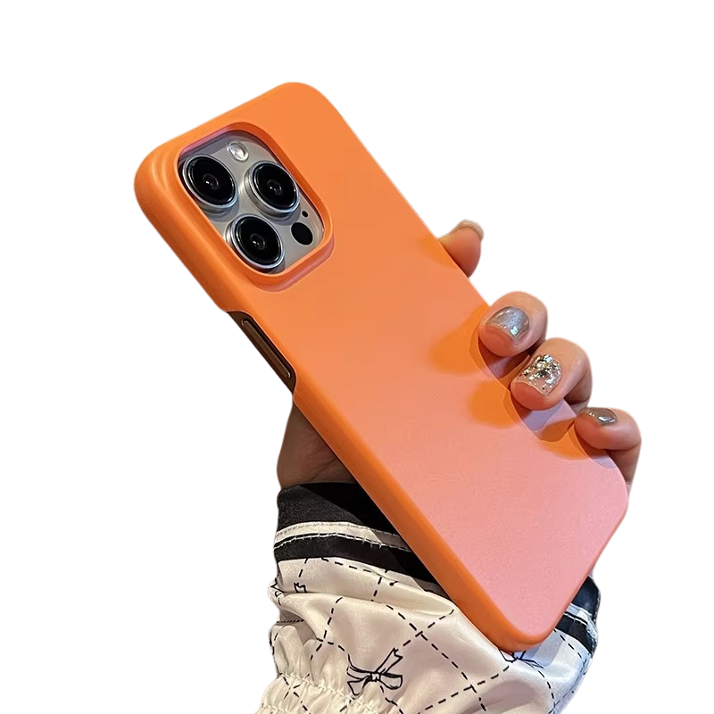 Luxury iPhone Case — Ultra-Thin, Anti-Fingerprint, Anti-Scratch, Dustproof, Lightweight Matte Hard PC Back Cover with Non-Slip Solid-Color Half-Wrapped Design