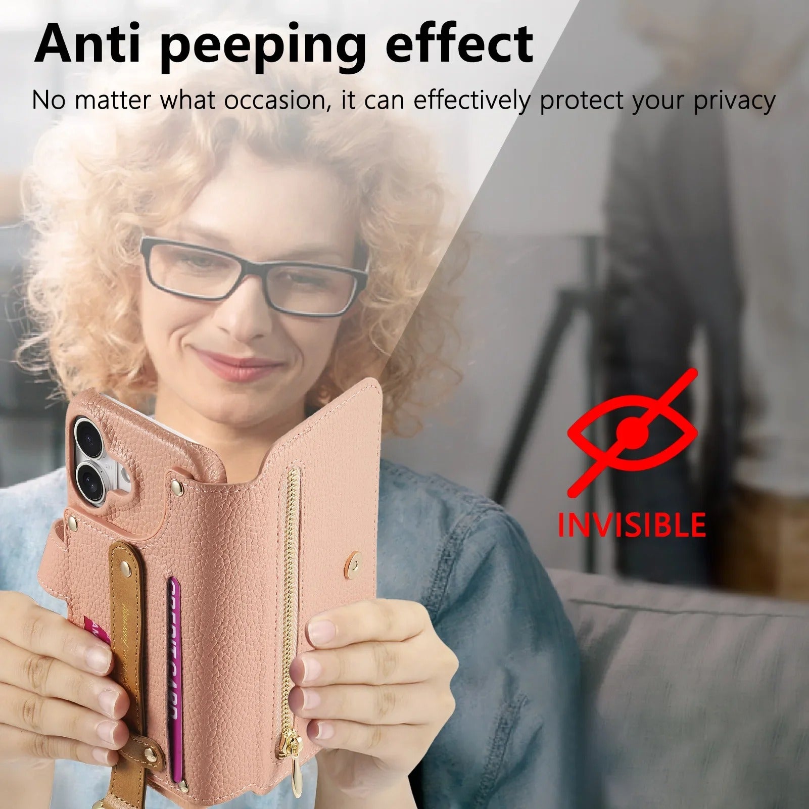 Luxury iPhone Case — Wrist-Strap Wallet Flip Leather Cover with Card Slots, Shockproof Protective Design & Full-Access Functional Fit