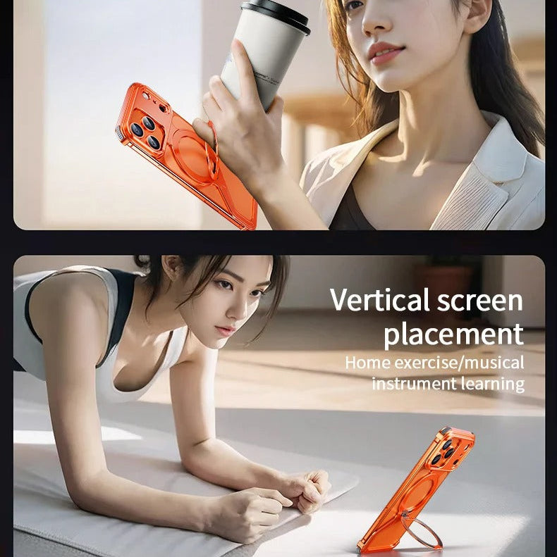 Luxury iPhone Case — Z-Shape Aluminum Alloy Frameless Magnetic Cover with Metal Shockproof Protection and Slim Minimal Design