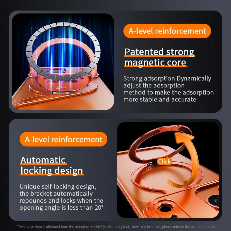 Luxury iPhone Case — Z-Shape Aluminum Alloy Frameless Magnetic Cover with Metal Shockproof Protection and Slim Minimal Design