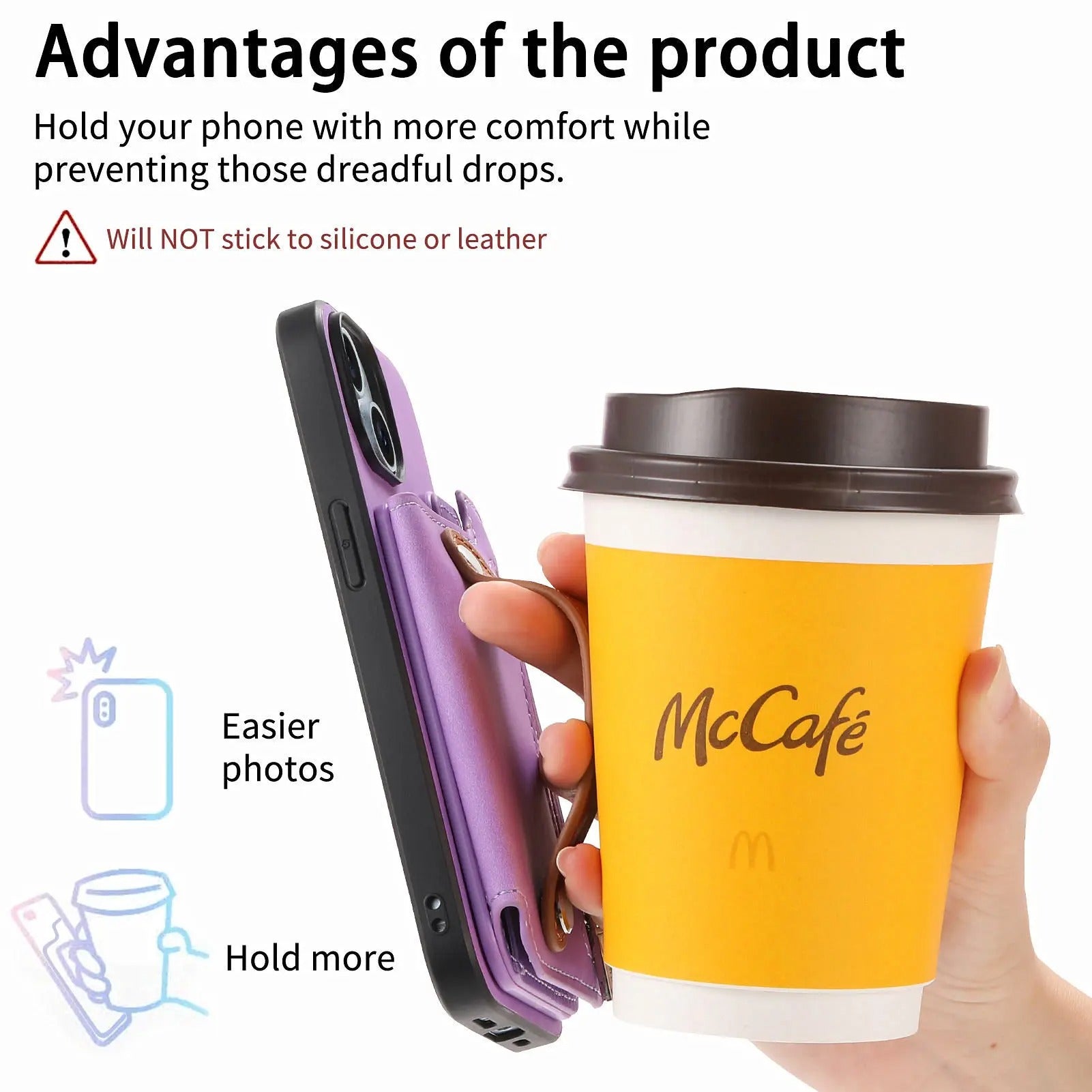 Luxury iPhone Case — Detachable Zipper Wallet Cover with Magnetic Flip Leather Design, Card Slots, Wrist Strap, Kickstand Function and Full-Body Shockproof Protection