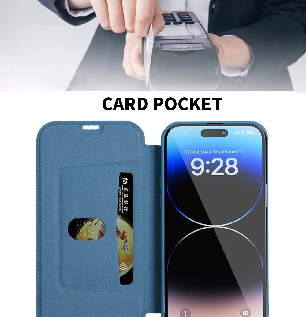 Luxury iPhone Flip Leather Wallet Case — Silicone Cover with Card Holder, Full Body Protection, Shockproof Durable Design, Stylish and Functional Phone Case