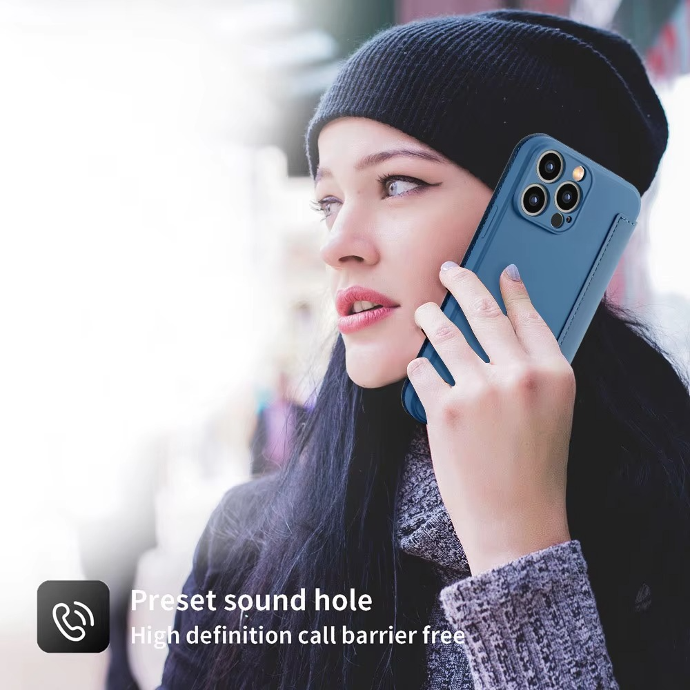 Luxury iPhone Flip Leather Wallet Case — Silicone Cover with Card Holder, Full Body Protection, Shockproof Durable Design, Stylish and Functional Phone Case