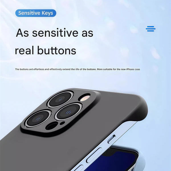 Luxury iPhone Frameless Slim Matte Case — Hard Back Cover with Shockproof Protection, Lightweight Anti-Fingerprint Scratch-Resistant Design, Transparent Minimalist Style