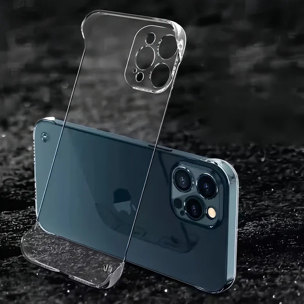 Luxury iPhone Frameless Slim Matte Case — Hard Back Cover with Shockproof Protection, Lightweight Anti-Fingerprint Scratch-Resistant Design, Transparent Minimalist Style