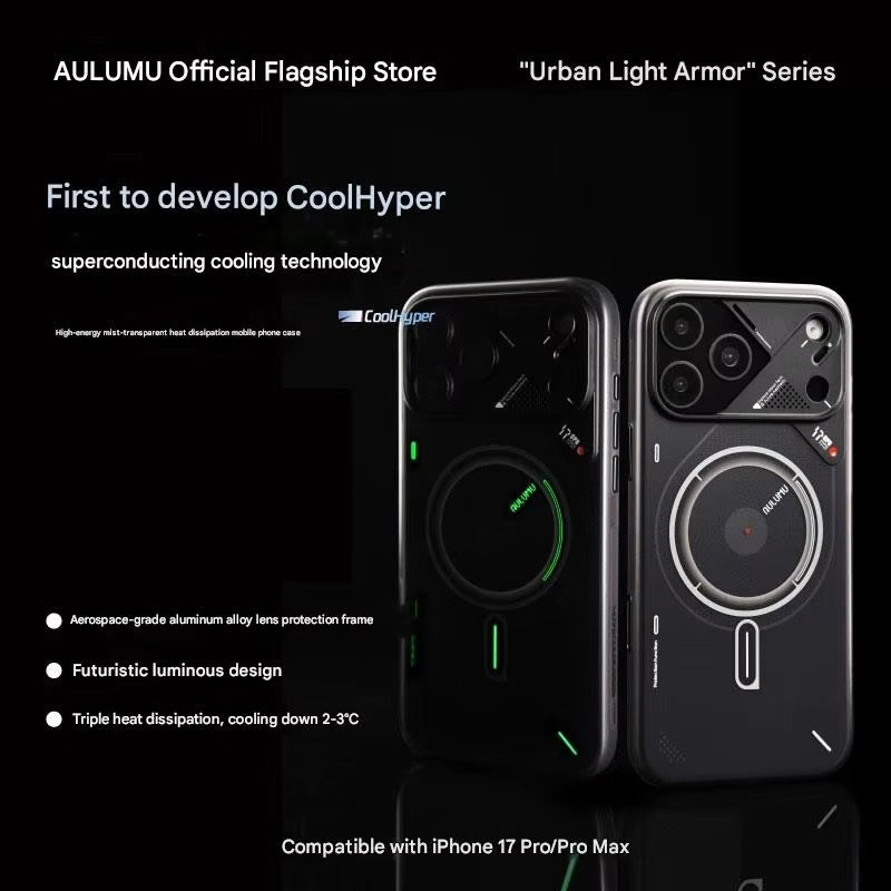 Luxury iPhone Frosted Magnetic Luminous Case — Translucent Full-Inclusive Anti-Drop Cover with Stand, Matte Shockproof Design for iPhone 17 Pro Max