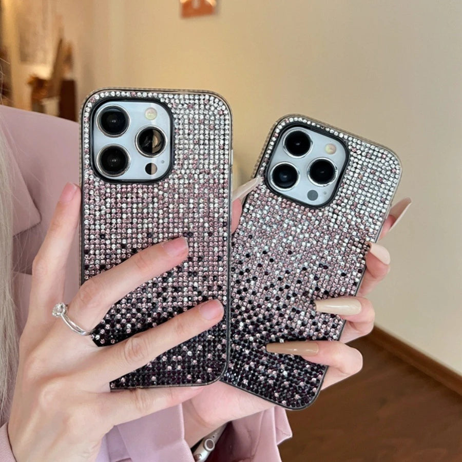 Luxury iPhone Glitter Diamond Case — Ultra-Thin Sparkling Cover, Slim Lightweight Design, Shockproof Anti-Fingerprint Scratch-Resistant Protective Finish