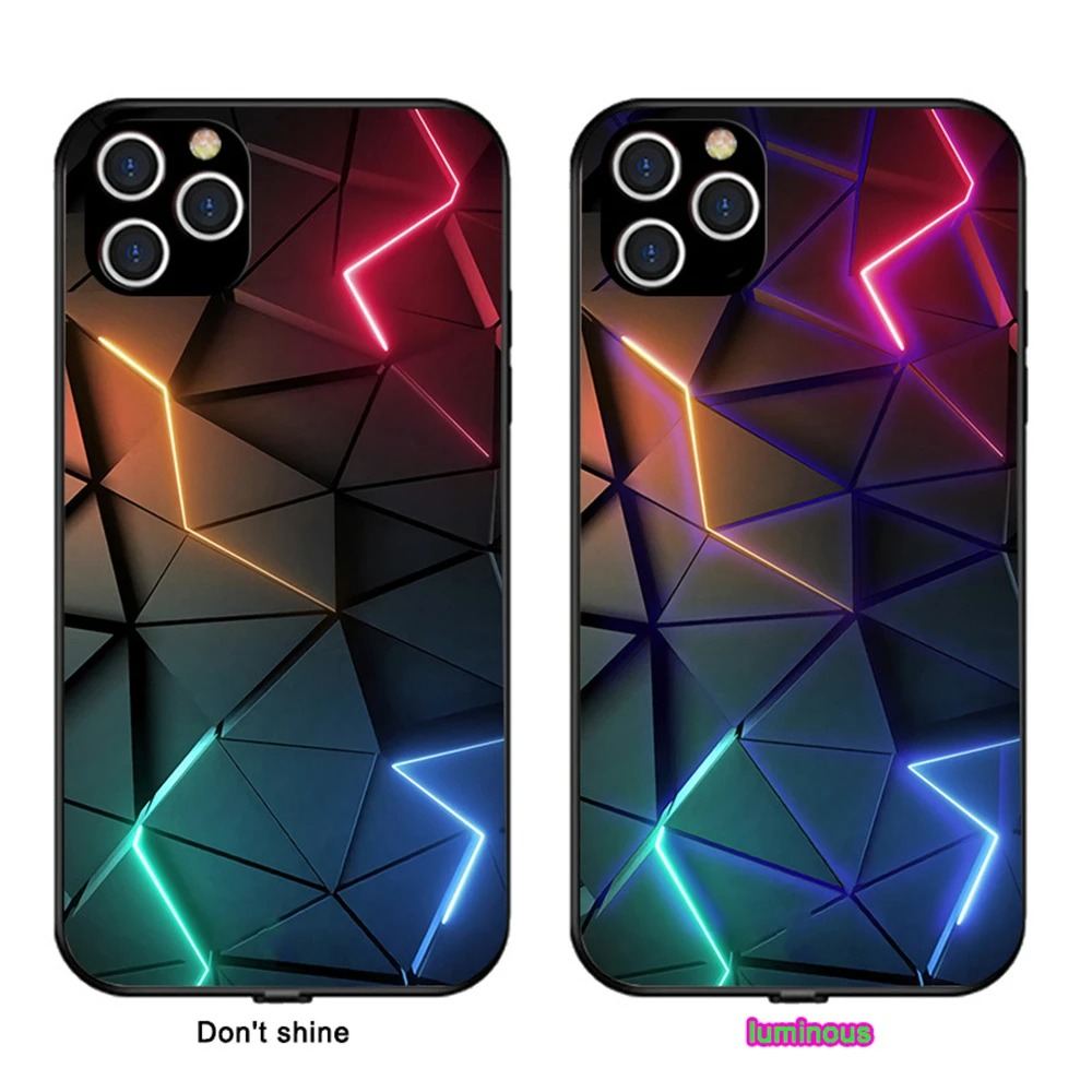 Luxury iPhone LED Luminous Case — Smart Voice-Activated Light Up Back Cover, Stylish Shockproof Design, Durable Protective Finish