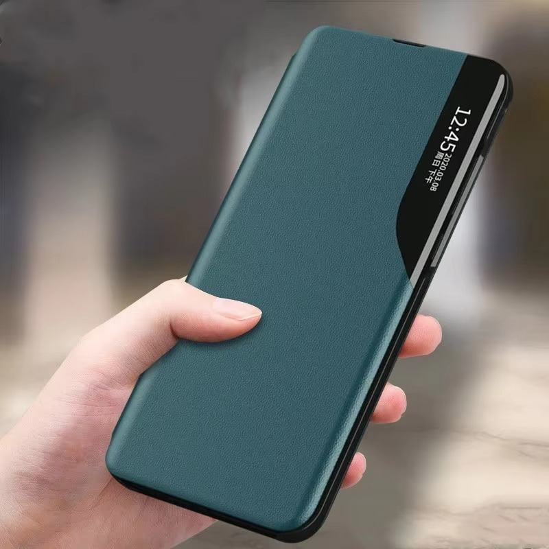 Luxury iPhone Leather Flip Wallet Case — Magnetic Stand Cover with Card Holder, Dual Layer Shockproof Protection, Anti-Fingerprint Scratch-Resistant Design