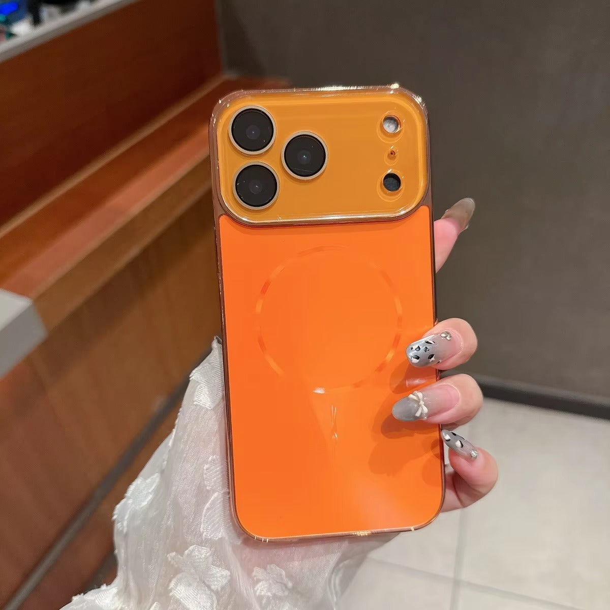 Luxury iPhone MagSafe Case Nanometer Frosted Finish — Large Lens Glass Protection, Magnetic Wireless Charging, Slim Shockproof Anti-Fingerprint Matte Cover