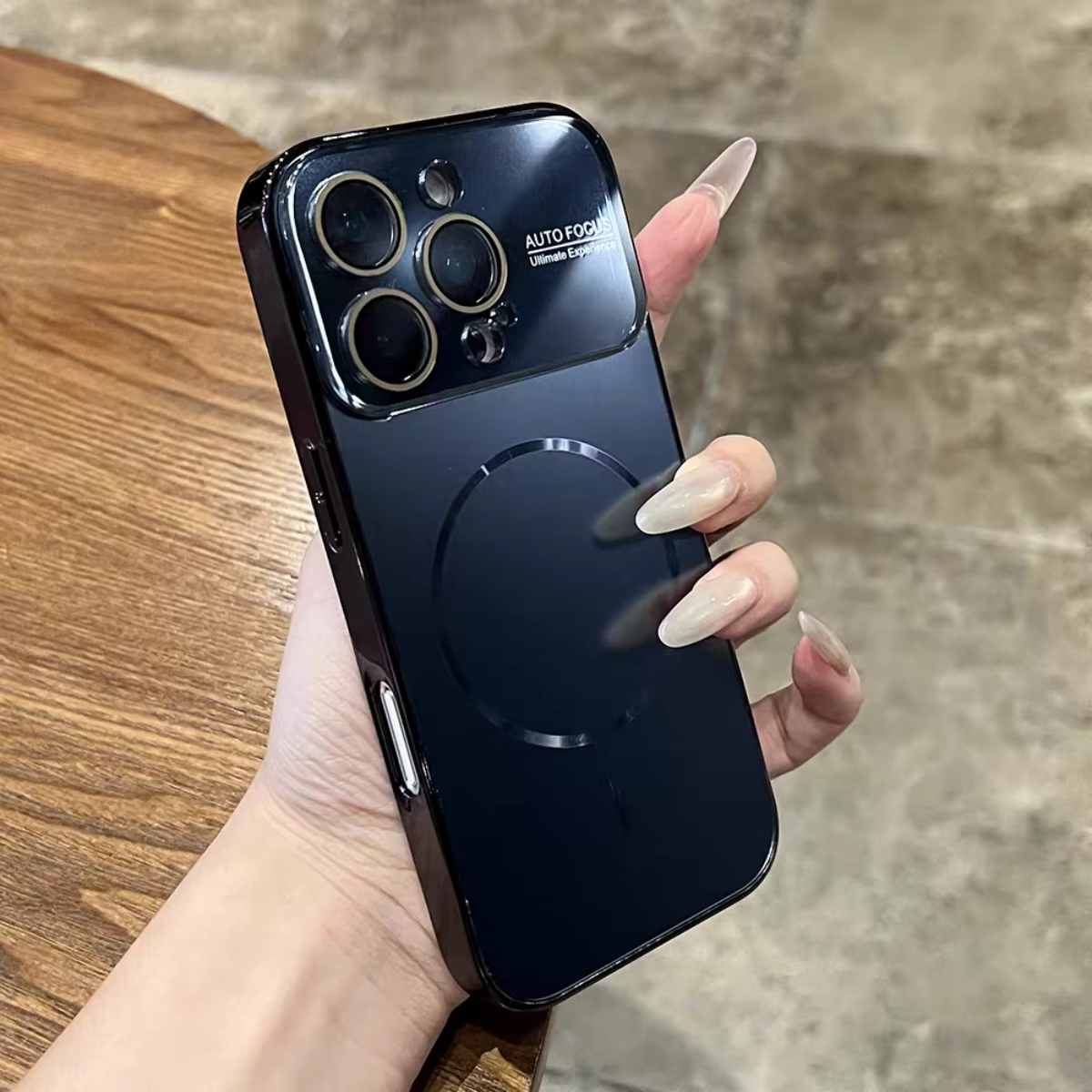 Luxury iPhone MagSafe Case Nanometer Frosted Finish — Large Lens Glass Protection, Magnetic Wireless Charging, Slim Shockproof Anti-Fingerprint Matte Cover