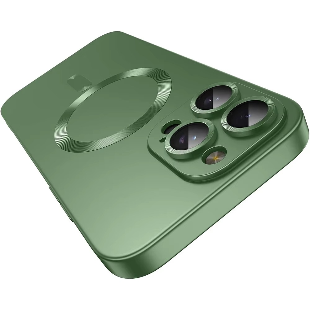 Luxury iPhone MagSafe Case — Magnetic Wireless Charging Full Coverage Silicone Cover, Camera Protection, Slim Shockproof Anti-Fingerprint Matte Design