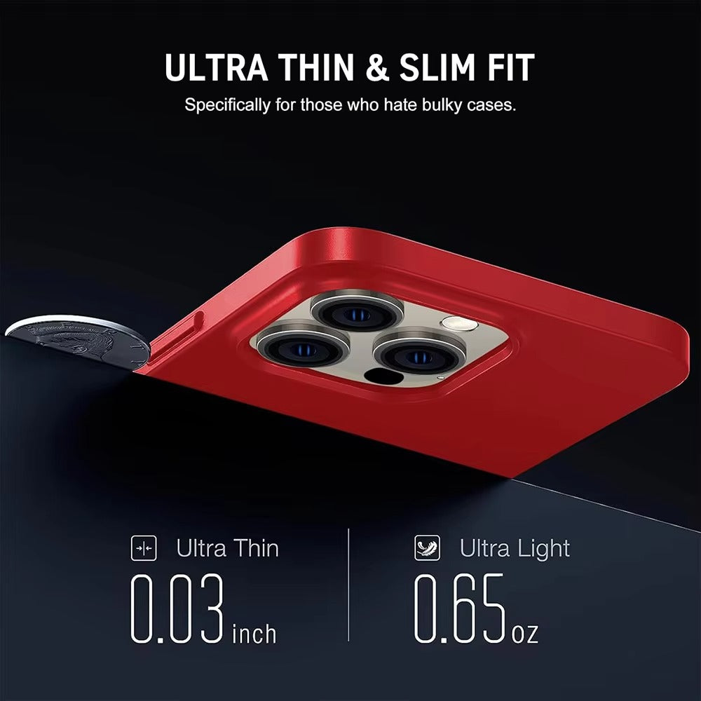 Luxury iPhone Matte Hard PC Case — Ultra-Thin Solid Color Back Cover, Slim Shockproof Design, Anti-Fingerprint Scratch-Resistant Non-Slip Finish